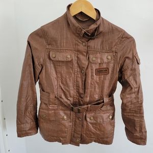 Barbour International waxed linen moto jacket